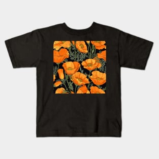 California Poppies Kids T-Shirt